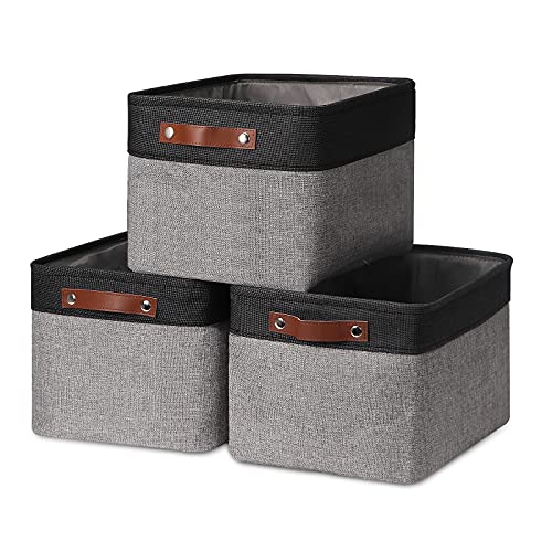 HNZIGE Storage Basket Bins(3 Pack) Large Collapsible Storage Baskets for