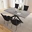 130|170 Cm Table + 4 Black Chairs | C