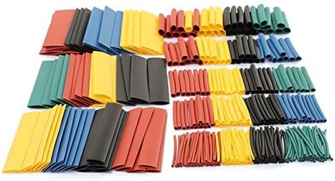 PROtastic 328Pcs 8 Sizes Assortment 2:1 Heat Shrink Tube Tubing Sleeve Wrap Wire Kit Set