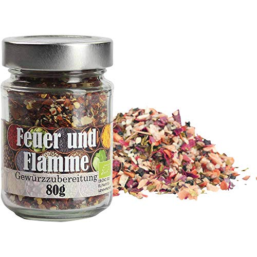 Feuer und Flamme Gewürz in Nachfüllglas Vegan BARRIQUE-Feine Manufaktur Deutschland 80g-Glas