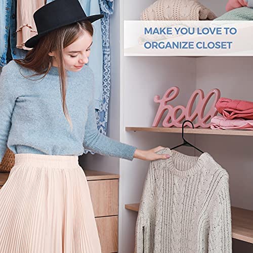 House Day Black Plastic Hangers 10 Pack, Heavy Duty Clothes Hanger Plastic, Durable Plastic Shirt Hangers Coat Hangers For Closet, Adult Hangers For Everyday Standard Use Laundry Hanger Closet Hangers #TOP2