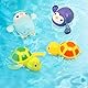BelleStyle Baby Badespielzeug, 4 Stück Wasserspielzeug Kinder, Badewannenspielzeug Schildkröten, Badespielzeug, Badewanne Pool Spielzeug, Badewannenspielzeug zum Kinderbaden Geeignet