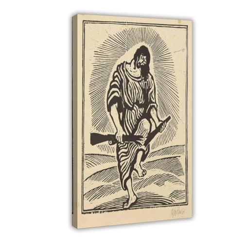 Christ Breaks The Rifle Otto Pankok impression sur toile décoration murale bureau cadre