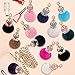 Anple Real Rabbit Fur Ball with Artificial Fox Head Inlay Pearl Rhinestone Key Chain for Womens Bag or Cellphone or Car Pendant (Purple2)