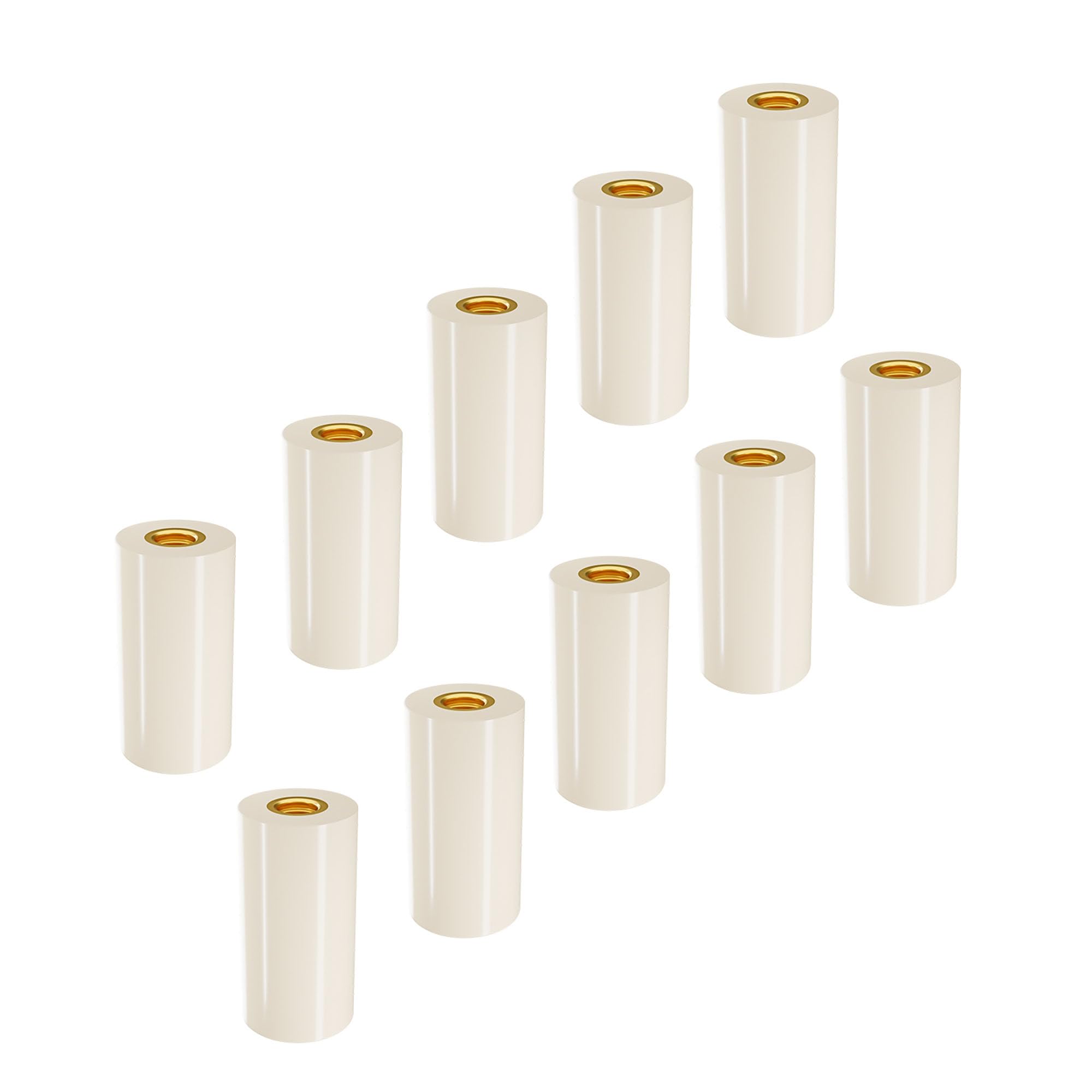 GSE Games & Sports Expert 10 Pieces 12mm/13mm Billiard Pool Tips, Soft/Hard Screw-on Tips Replacement or White Pool Cue Stick Nylon Ferrules Replacement