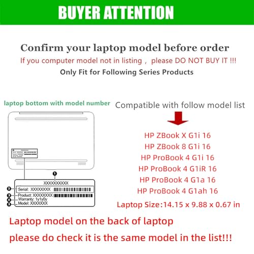 Funda para portátil HP ProBook 16 pulgadas cuero PU negra miniatura 2
