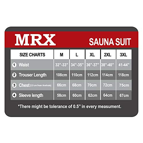 (Large) - MRX Heavy Duty Sweat SAUNA SUIT With Hoodie Exercise Gym Suit Fitness Weight Loss Slimming