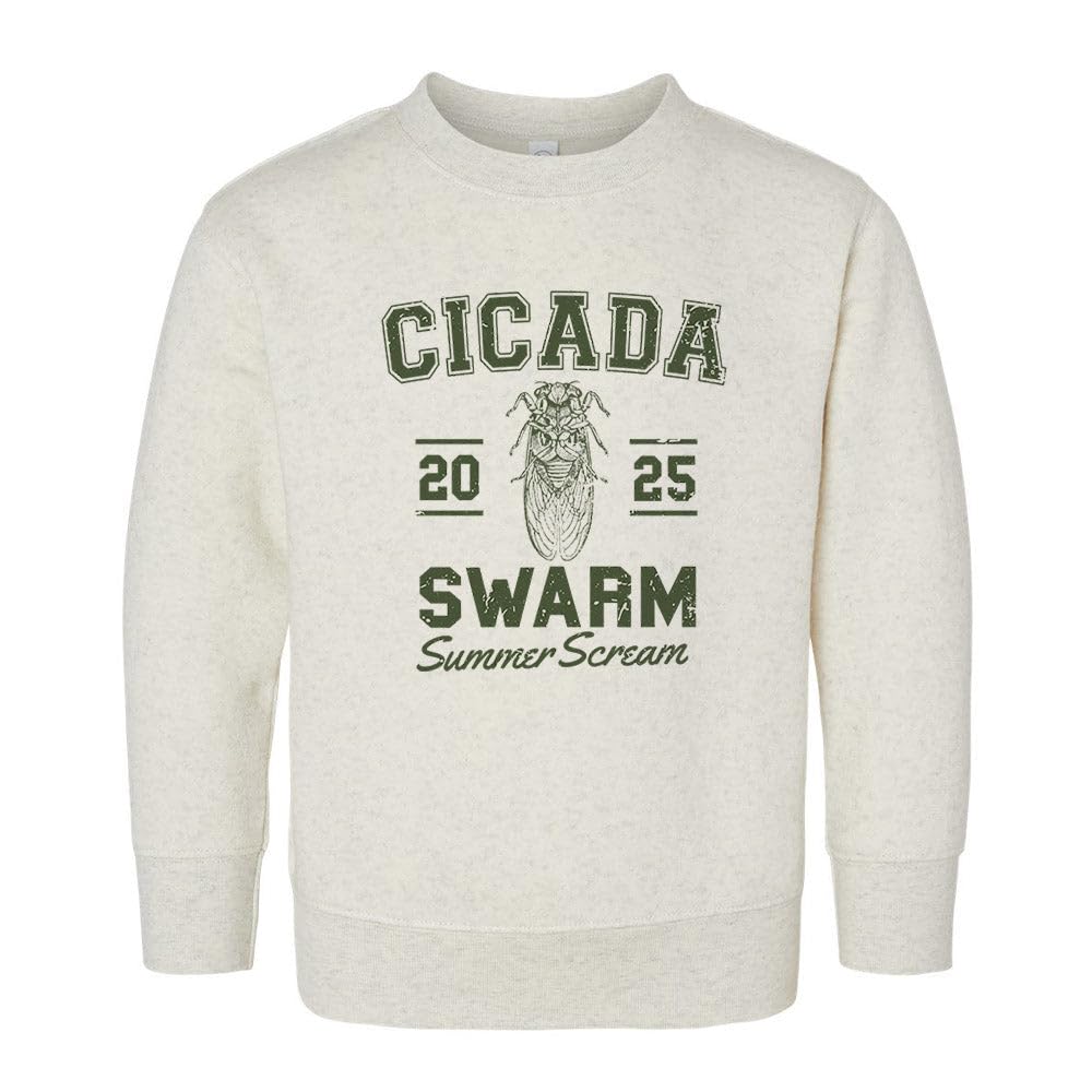 Cicada Swarm 2025 Kids Sweatshirt Toddler 3T Natural Heather