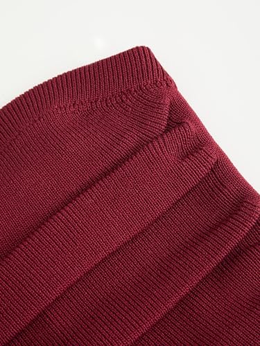 Image of CIDER Faux Pearl Tube Tops for Women Split Hem Knit Crop Y2K Going Out Tops | Cute Ruched Tops, Spring Summer Outfits, Vacation, Concert