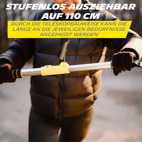 MICHELIN 2in1 Eiskratzer mit Schneebesen teleskopierbar Fürs Auto | Ausziehbar, Effizienter und Langlebiger Eisschaber mit handlicher 90°… – Ansicht 5
