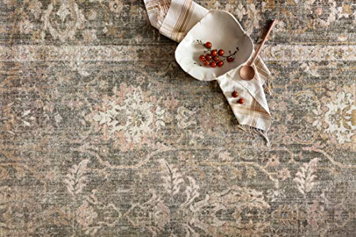 Tapete decorativo Loloi Rosemarie 2'7" x 8' verde miniatura 4