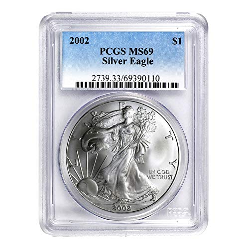 2002 American Silver Eagle ASE $1 MS-69 PCGS