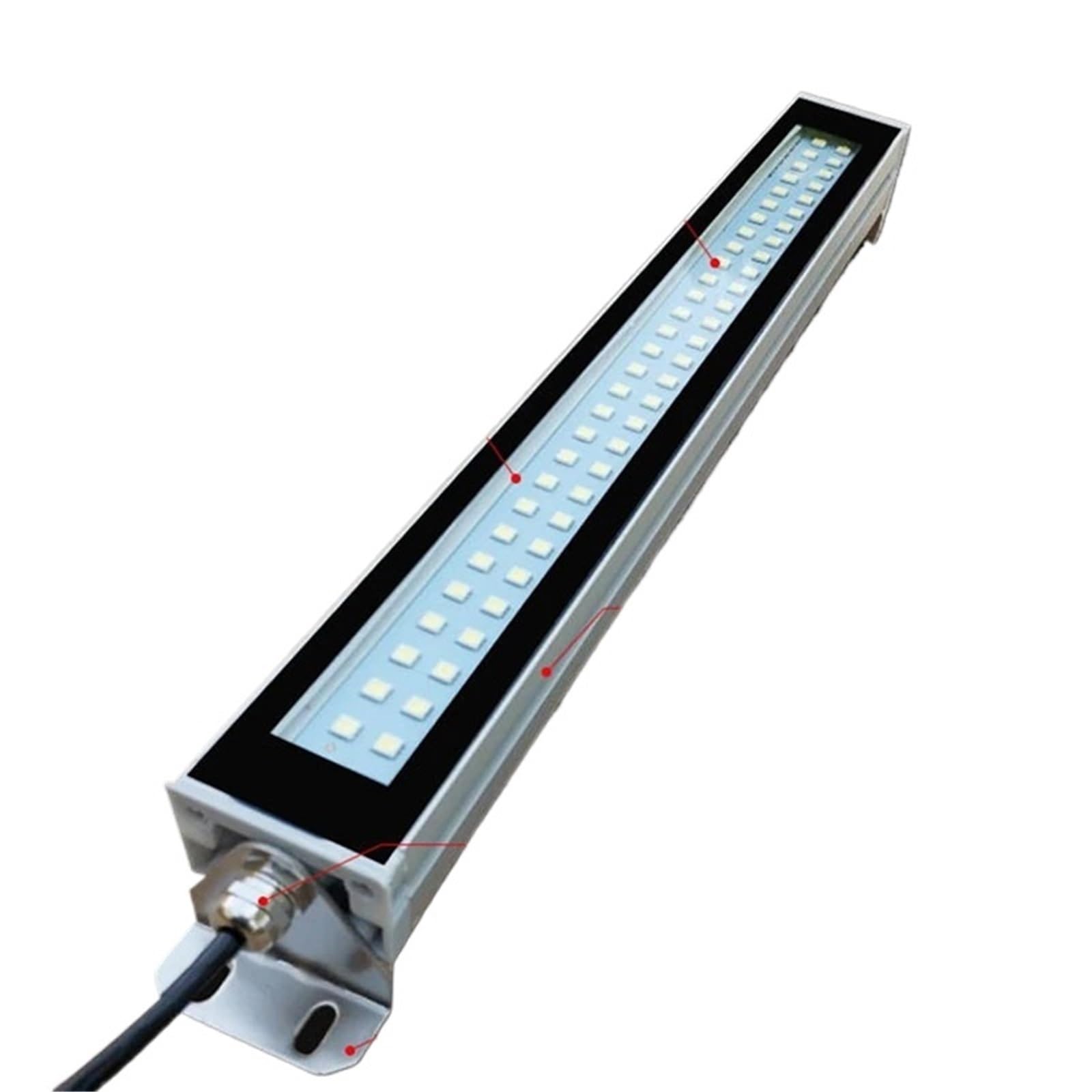 Światła robocze do obrabiarek, wodoodporna, olejoodporna, przeciwwybuchowa, lampa LED, tokarka CNC, oświetlenie warsztatowe (12 W, 400 mm, 220 V)
