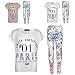 Kids Girls Top #01 Paris Printed Trendy Top & Stylish Legging Set Age 7-13 Years