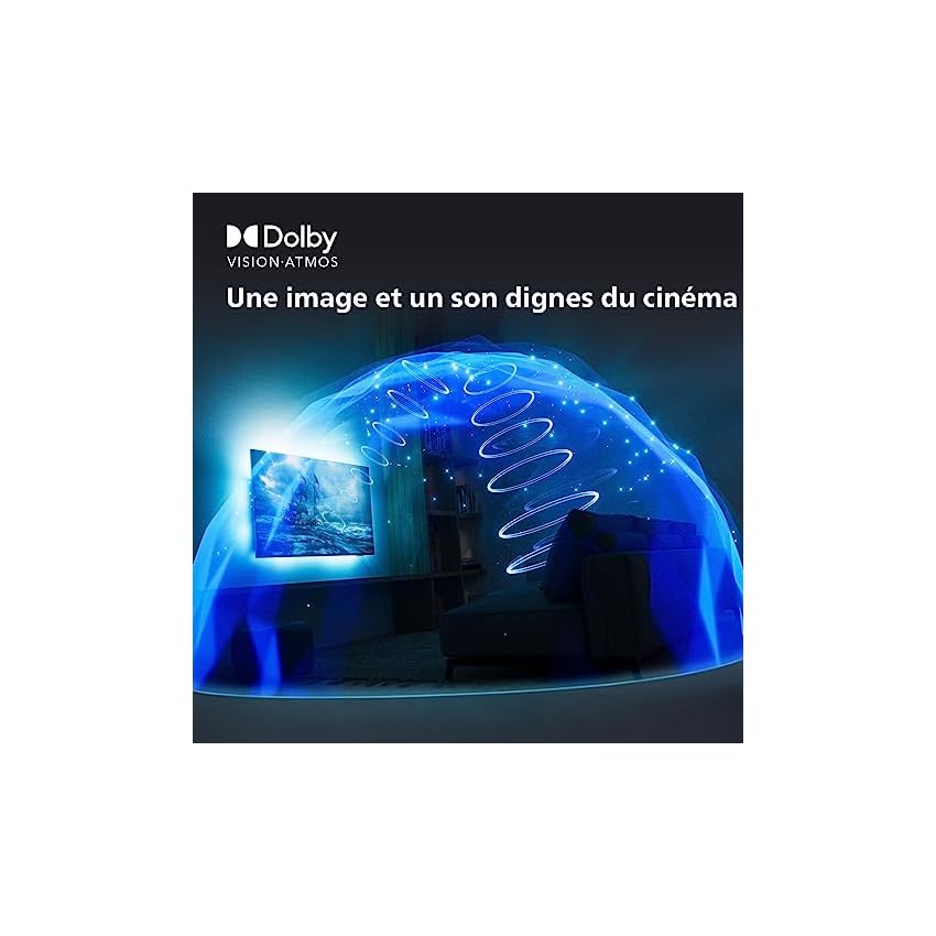 philips ambilight oled708/12 164 cm (65 pouces) smart 4k oled tv | uhd & hdr10+ | 120hz | moteur p5 ai perfect picture | dolby atmos | enceintes 20w | compatible avec l'assistant google & alexa