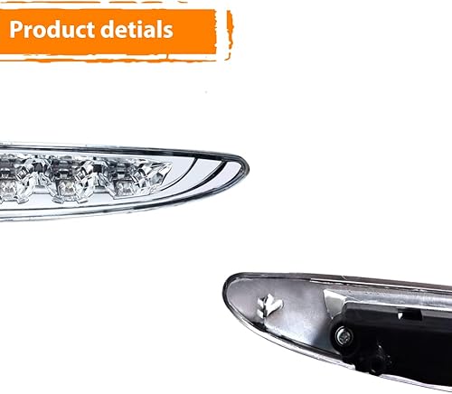 Miniatura 4 de ADIIL Lente transparente rojo brillante 8-LED 3rd freno stop luz trasera kit compatible con 2002 2003 2004 2005 2006 Mini Cooper OEM lámpara de