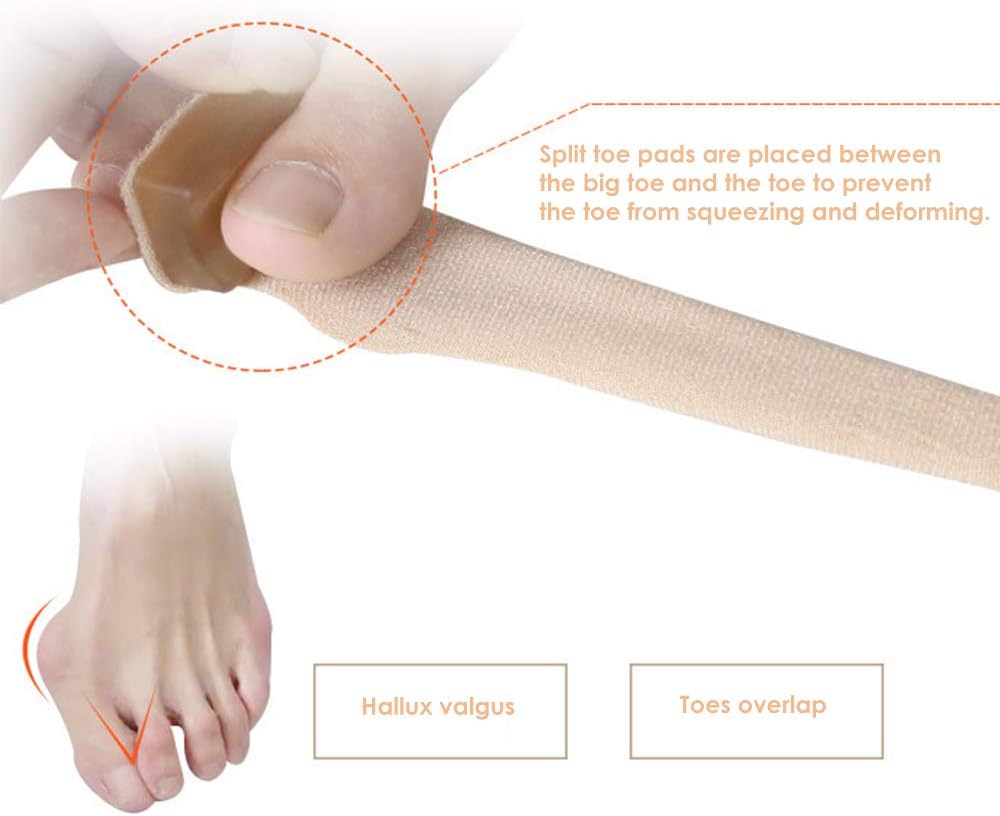 Bunion Corrector Toe Straightener Day Big Toe Straightener Gel Toe Bunion Corrector Hammer Separators Bandage Toe Tube Sleeve Easy Wear in Shoes for Men and Women Relief Pain