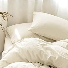 2 كيس مخدطقم أكياس مخدة - مقاس 50×70سم، لون ابيض، مزيج القطن، سادة، قياسي