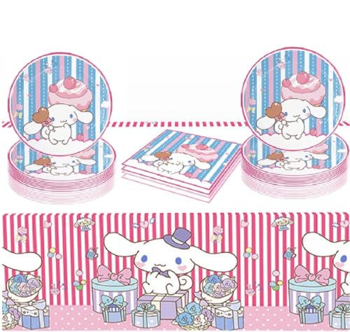 Cinnamoroll - Set di stoviglie decorative, per feste, feste a tema (rosa)