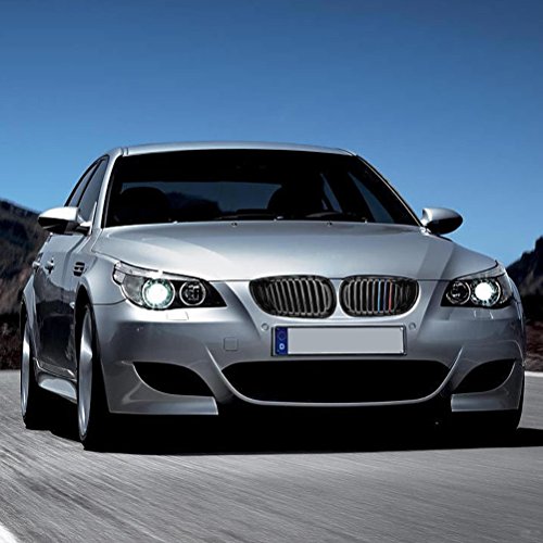 1 Pair Glossy Black M-Color Painted Kidney Grille Grill Compatible For Bmw 2002-2006 320I 325I 325Xi 330I 330Xi #TOP4