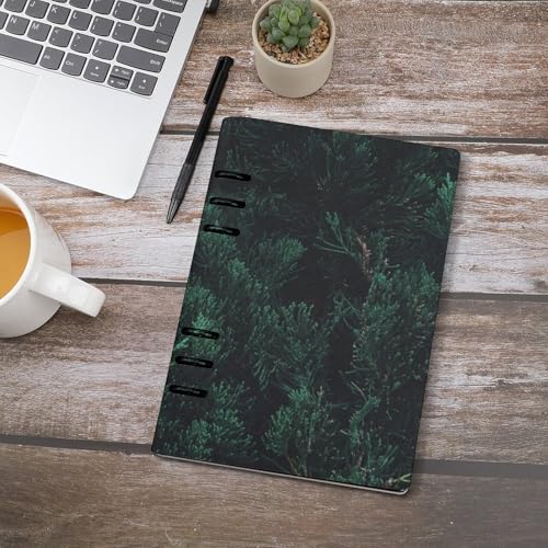 Carnet de notes A5 en cuir synthétique vert forêt, le cadeau idéal - 4