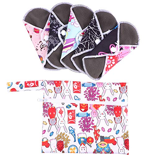 DOITOOL 2 Conjuntos De Guardanapos Menstruais E Laváveis ​​Para O Período De Conforto Molhada Para F