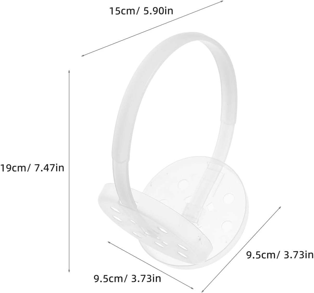 KICHOUSE 4pcs Earmuff Holder Kit Detachable Plastic Earmuff Support Frame Bowl for Easy Maintenance Comfortable Fit for All Ear for