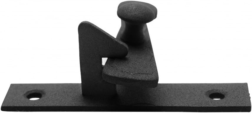 Renovators Supply Manufacturing Door Latch 2.5 in. Black Wrought Iron Cabinet Door Latch with Mounting Hardware