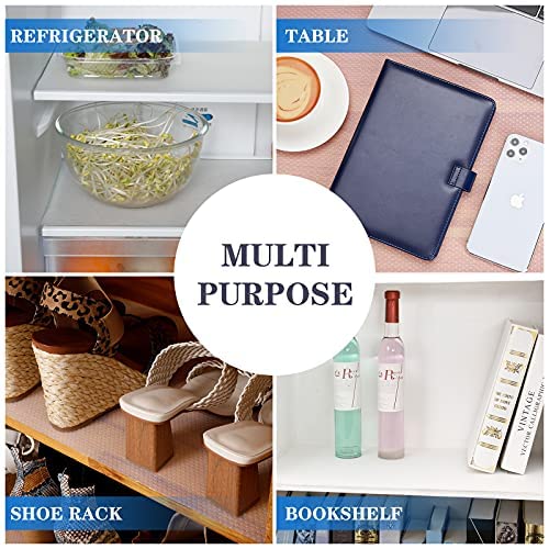 Hersvin Shelf Liner, 24" X20' Non-Adhesive Drawer Liners Eva Kitchen Cupboard Cabinet Covering Undersink Mat Washable Fridge Lining Paper For Home Office (Clear/Dot) #TOP4