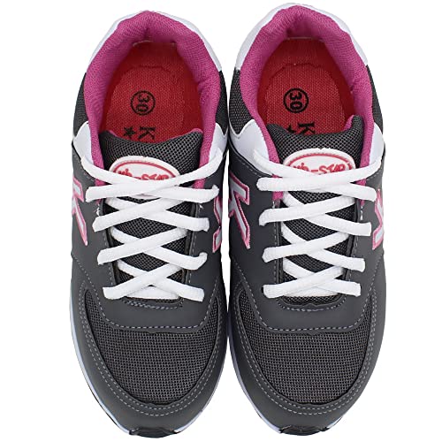 Tênis Infantil Feminino Juvenil Meninas Escolar Grafite Tamanho:26;Cor:Cinza;Genero:Feminino