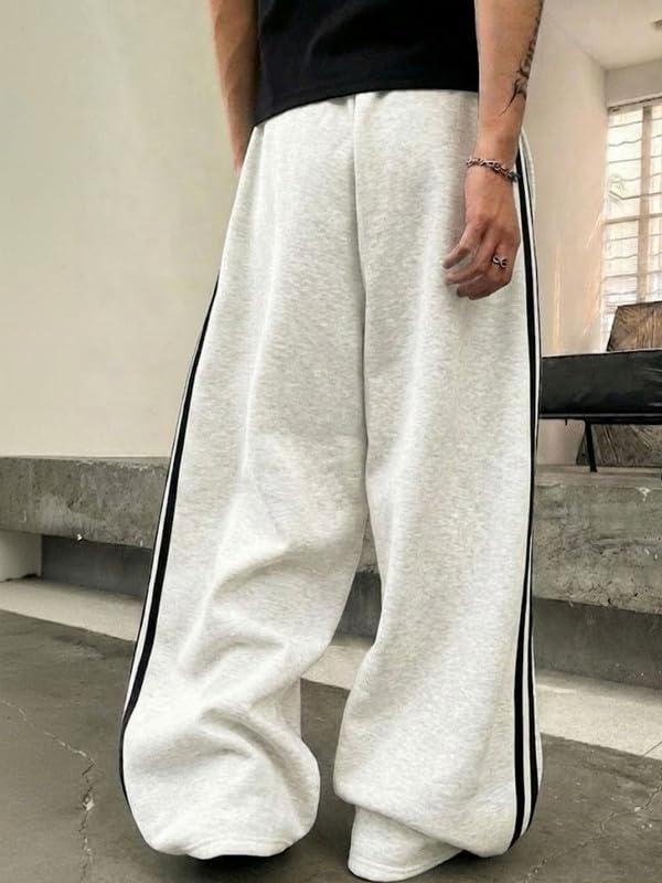 Image of Imsa Moda Men's Loose Fit Polycotton Casual Trousers Pants | Regular Fit Sports Stylish Track Pant | Comfortable Sweatpants for Men
