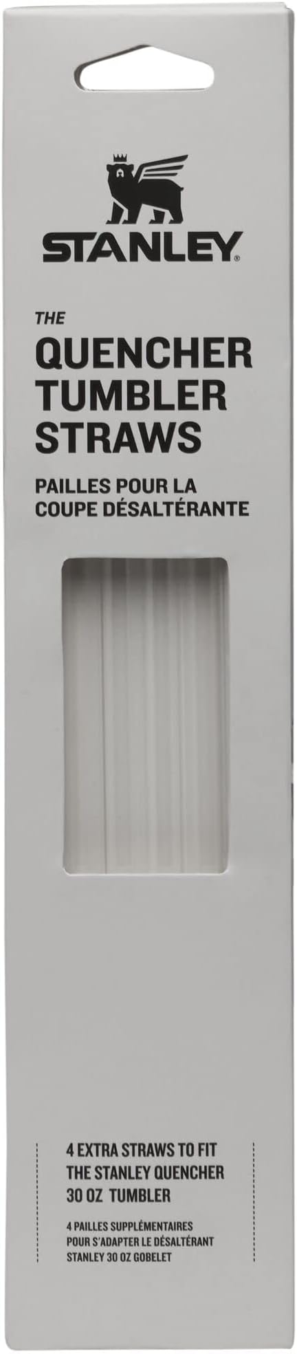 Stanley Reusable Quencher Straws | 4-Pack of BPA-Free, Reusable Straws for Clean Drinking | Perfect for Stanley's 30oz Tumblers | Clear