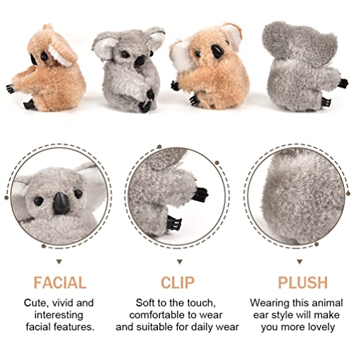 Koala Stuffed Animal Clips, 8 Pcs Small Stuffed Koala Clip For Women Hair Claw, Koala Pencil Hugger For Girls Kids (Brown And Grey) #TOP4