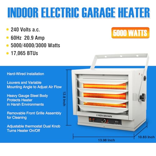 Ken Brown 3000/4000/5000 Watt Electric Garage Heater thumb #2