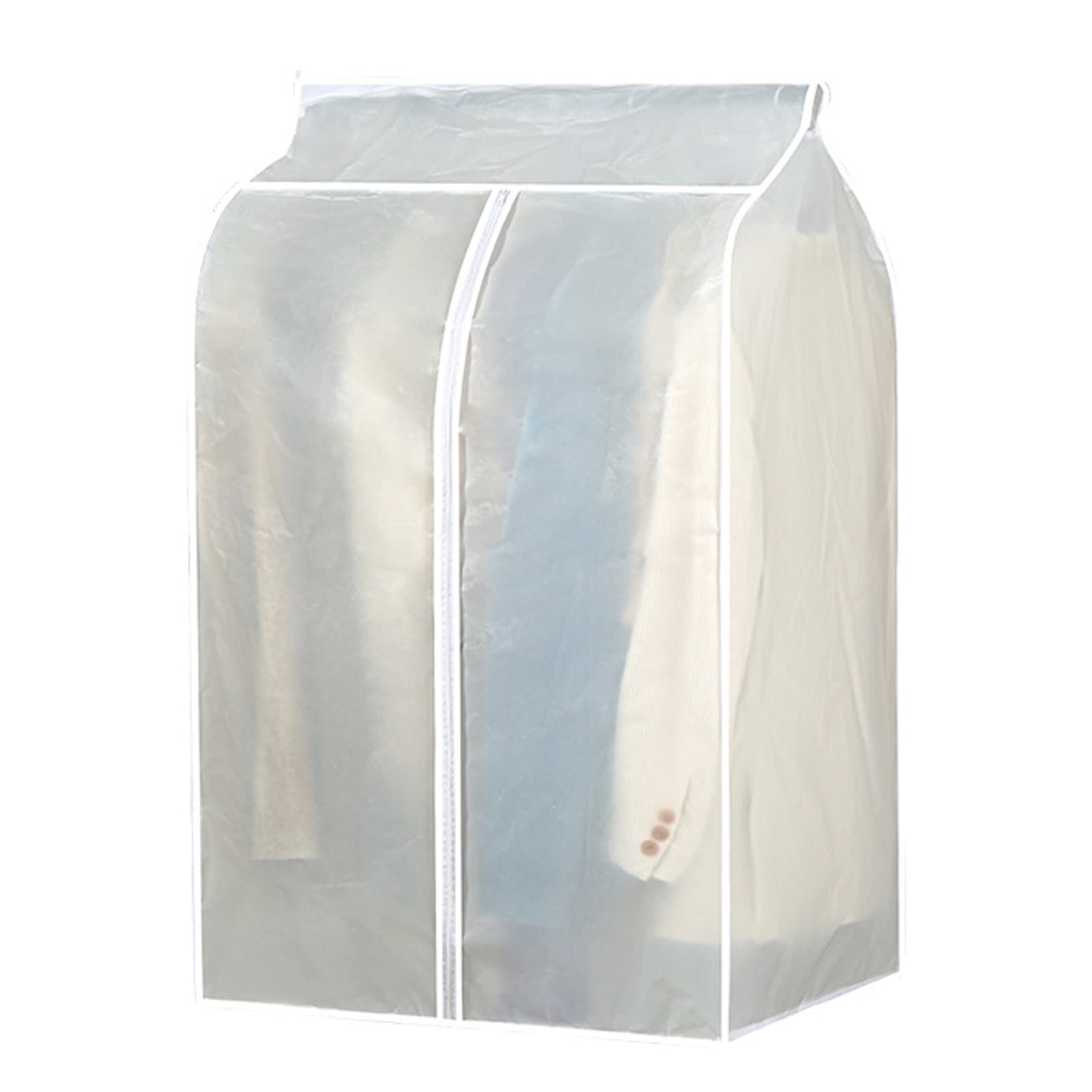 47.2x39.4x19.7in Extra Large Transparent Hanging Garment Bags 3D Zipper Clothes Dust Cover Wardrobe Storage Bag Clothes Hanging Cover Bag Dustproof Waterproof Clothes Cover
