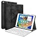 JUQITECH Keyboard Case 10.2 inch for iPad 7th Generation 10.2 2019 iPad 7th Gen, Auto Sleep/Wake Detachable Wireless Bluetooth Keyboard Magnetic Smart Case Cover with Built-in Pencil Holder, Black