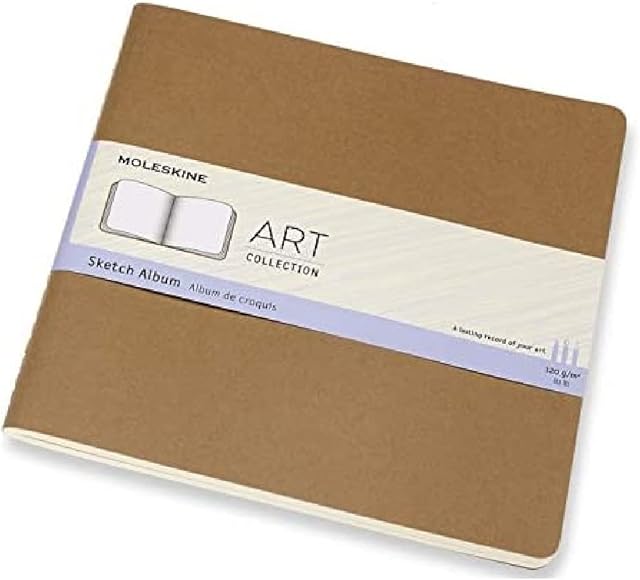 Moleskine Skizzenalbum Square, 120g-Papier, Packpapierbraun