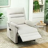 MASSAGE PAR VIBRATION ET CHALEUR : Vivez une relaxation profonde avec le système de massage vibrant à huit points du fauteuil relaxant, agissant sur le dos, la taille, les cuisses et les jambes, accompagné de trois modes de massage et d'une fonction de chaleur lombaire pour dissiper les tensions.