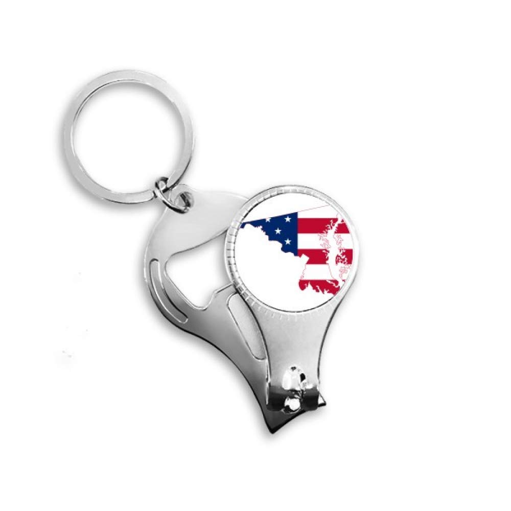 Porte-clés décapsuleur drapeau Maryland une idée cadeau originale pour amateurs des USA