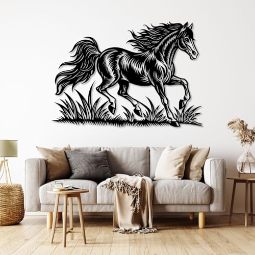 Panneau de cheval en métal pour habiller un mur blanc et vide - 3