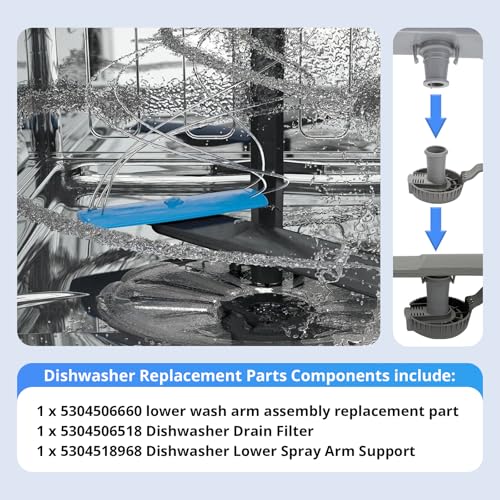 Image of 5304506660 Dishwashers Spray Arm Assembly Fit for Frigidaire Dishwashers