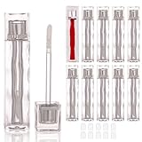 COSIDEA 10PCS Empty 4ML clear Lip Gloss Tubes Wave Square lipgloss Tube with Wand Applicator for Lip oil tint bottles container small business