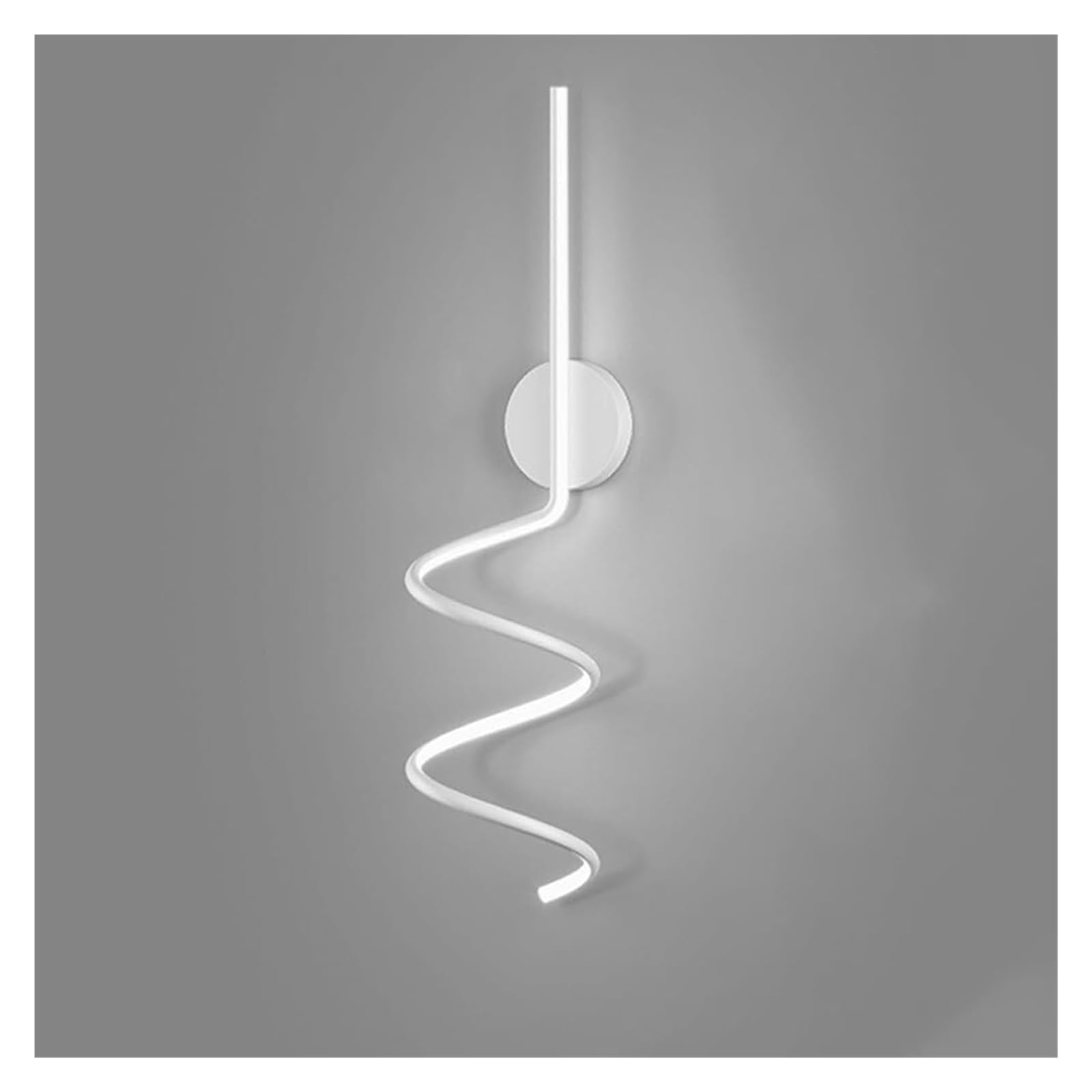 VDOQTLJT Black/White Spiral Wall Light Bedside Lamp Stairs Decor Sconce Metal Lantern Lamps sconces(Bianco,White light)