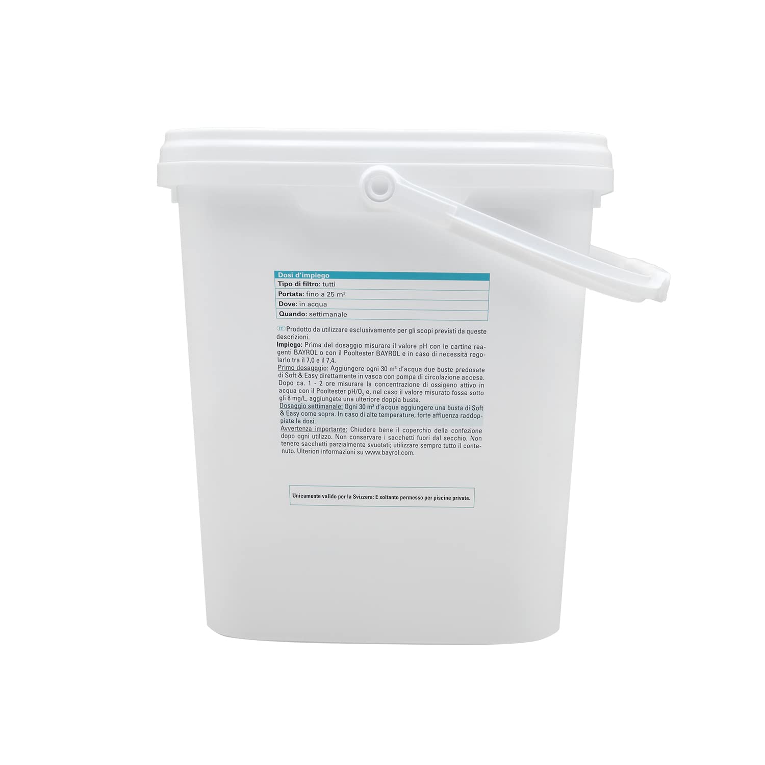 BAYROL Soft & Easy 30m3 (12 sachets) - 5,04kg | Oxygène Actif Multiaction - Désinfection Régulière Multifonction sans Chlore - Sachets pré-dosés + 10 Tests HPS OFFERTS 6 en 1