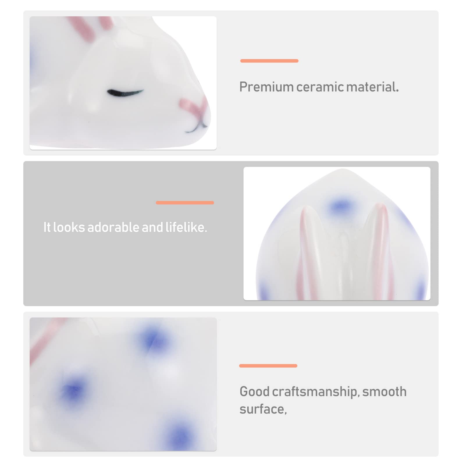 YARNOW Conigli in Ceramica Adorabili Ornamenti Forma Di Coniglio Decorazioni Da Tavolo Forma Di Coniglio Squisita Fattura Design Artistico Semplice Ed Elegante