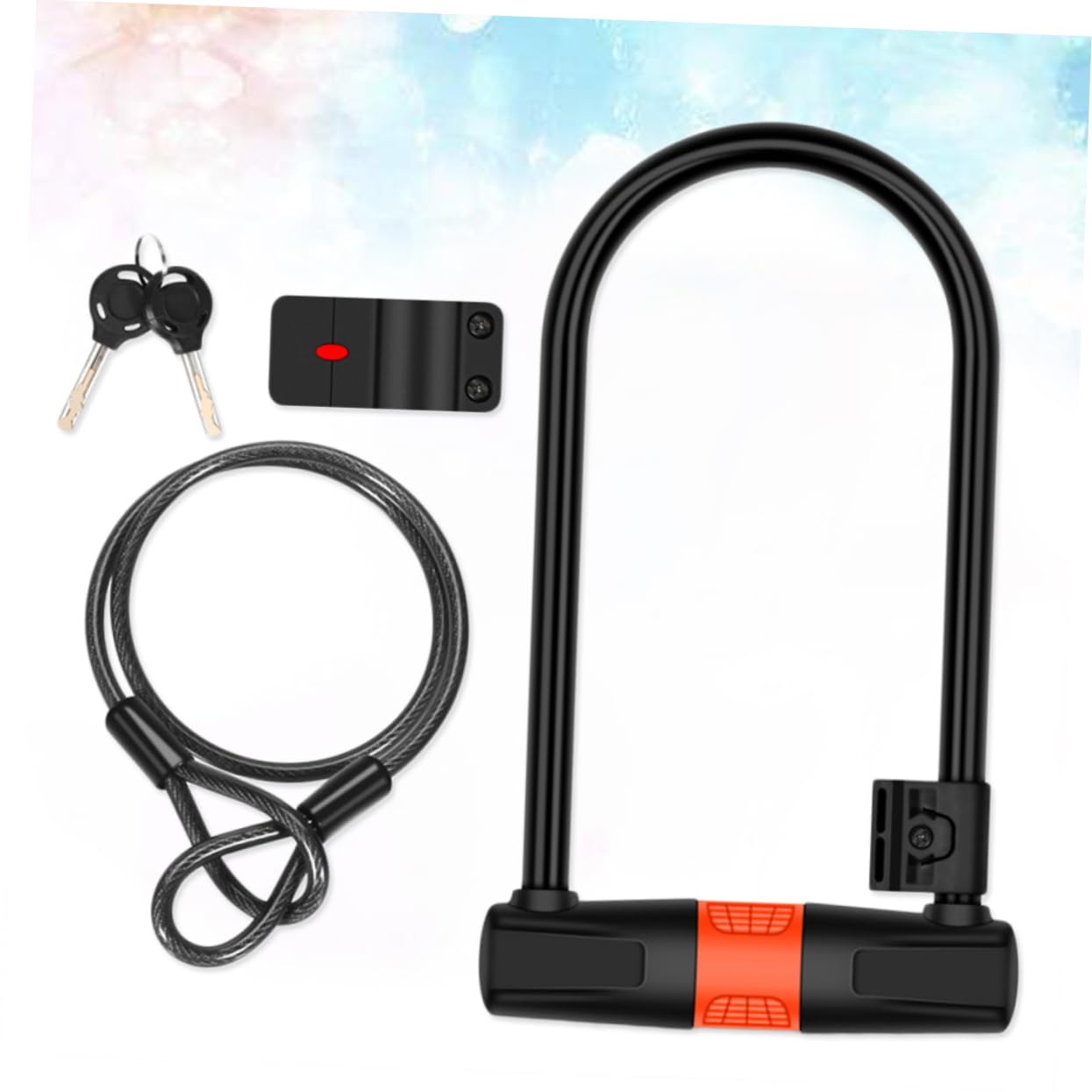 INOOMP 1 Set Accessori Per Mountain Bike Accessori Per Mountain Bike Serratura Per Biciclette Elettriche E Lucchetto Per Bici Lucchetto A Forma Di U Per Bici Lucchetto Anti Catena