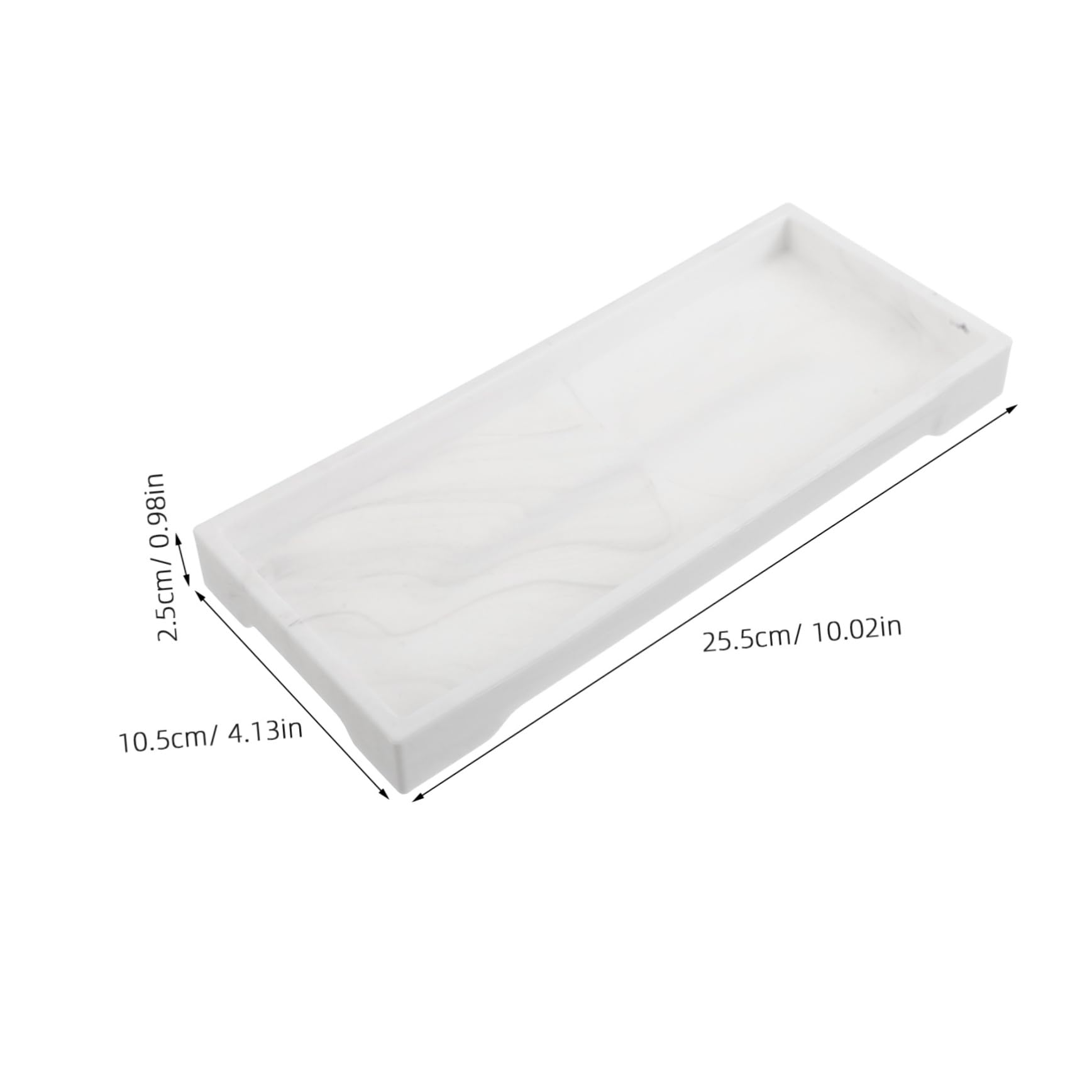 Healeved Marble Pattern Soap Tray for Sink Multi Functional Holder for Toiletries Perfume Lotions Space Saving Design with Slip Surface