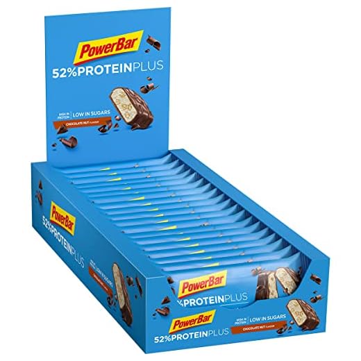 Powerbar 52% Protein Plus Chocolate Nut 20x50g - Barretta ad alto contenuto proteico e a basso contenuto di zuccheri