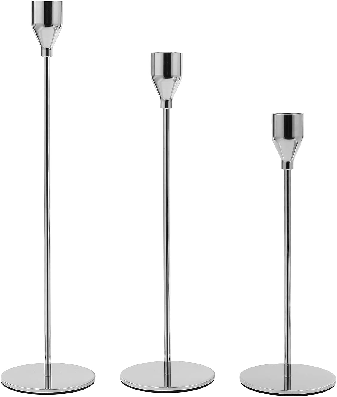 Silver Candle Holders for Tables ,Candlestick Stand Candlestick Holders