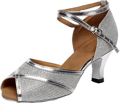 Chaussures danse latine souples et légères avec sangle cheville ajustable